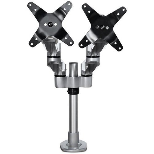 StarTech.com Support de bureau pour deux écrans, support de bureau articulé VESA de qualité supérieure jusqu'à 27 pouces (17,6 lb/8 kg), hauteur réglable
