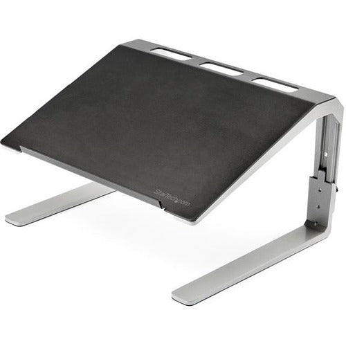 StarTech.com Support réglable pour ordinateur portable - Acier robuste et aluminium - 3 réglages de hauteur - Incliné - Support ergonomique pour ordinateur portable pour bureau (LTSTND)