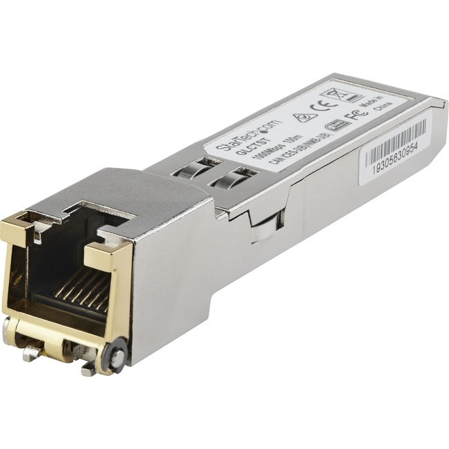 Module SFP compatible StarTech.com Juniper SFP-1GE-T - 1000BASE-T - Transceiver SFP Gigabit Ethernet 1GE vers RJ45 Cat6/Cat5e - 100 m