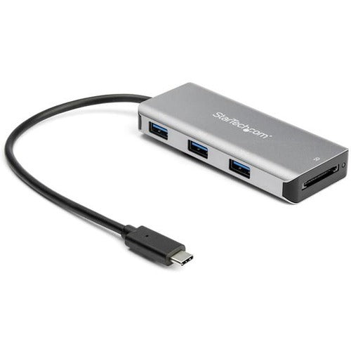 StarTech.com Hub USB C 3 ports avec lecteur de carte SD - 3 ports USB-A et emplacement SD - Adaptateur USB 3.2 Gen 2 10 Gbit/s Type C pour ordinateur portable - Alimentation par bus