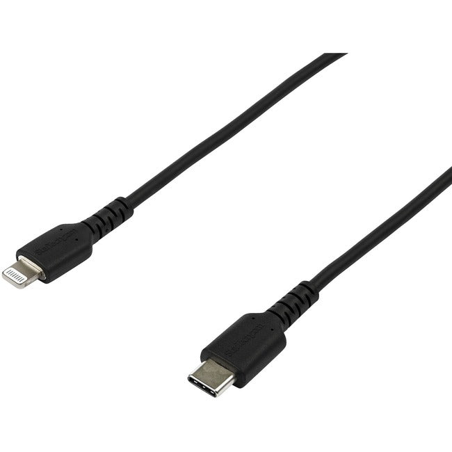Câble USB-C vers Lightning noir durable de 2 m de StarTech.com, câble de charge/synchronisation robuste et résistant pour Apple iPhone/iPad certifié MFi