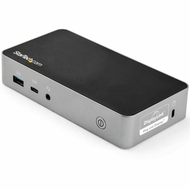 StarTech.com Station d'accueil USB-C - Station d'accueil pour ordinateur portable HDMI 1080p à double écran - Alimentation 60 W - 1 x USB-C, 3 x USB-A, GbE - Mac et Windows
