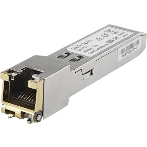 Module SFP compatible StarTech.com Juniper SFP-1GE-FE-ET - 1000BASE-T - Transceiver SFP Gigabit Ethernet 1GE vers RJ45 Cat6/Cat5e - 100 m