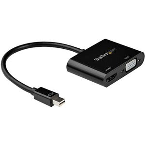 Adaptateur Mini DisplayPort vers HDMI VGA StarTech.com - Convertisseur de moniteur vidéo mDP 1.2 HBR2 vers HDMI 2.0 4K 60 Hz ou VGA - Compatible TB2