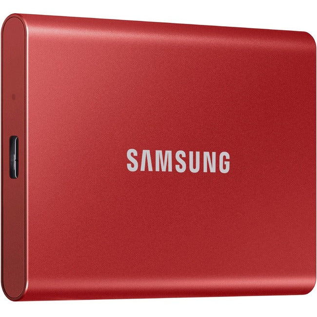 Disque SSD portable Samsung T7 MU-PC1T0R/AM 1 To - Externe - PCI Express NVMe - Rouge métallisé