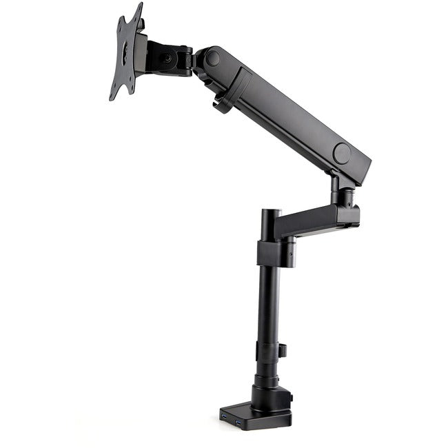 StarTech.com Bras de fixation pour écran de bureau avec 2 ports USB 3.0, support de moniteur à mouvement complet jusqu'à 34" (17,6 lb/8 kg) VESA, pince en C/œillet
