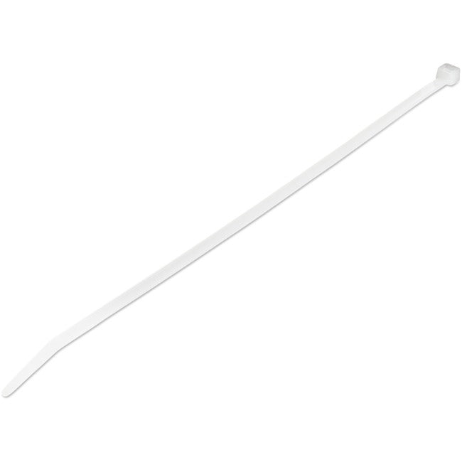 StarTech.com Colliers de serrage de 25 cm, diamètre de 68 mm, résistance à la traction de 22 kg, colliers autobloquants en nylon, homologués UL, lot de 1 000, blanc