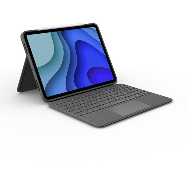 Étui clavier/housse tactile Logitech Folio (Folio) pour tablette Apple 11", Logitech iPad Pro, iPad Pro (2e génération), iPad Pro (3e génération) - Gris Oxford