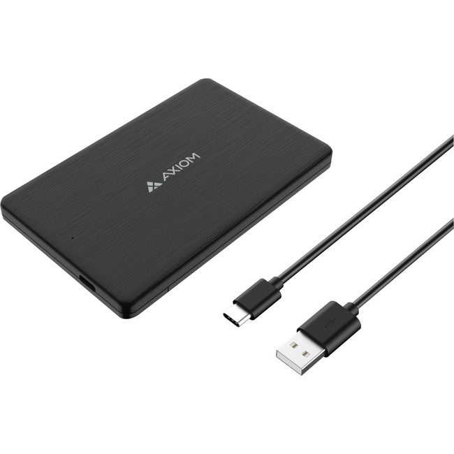 Boîtier de disque dur Axiom SATA/600 - Interface hôte USB 3.1 (Gen 2) Type C portable - Noir
