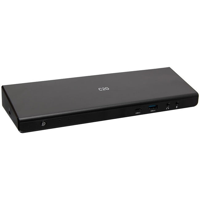 Station d'accueil C2G USB C pour triple écran, HDMI, DisplayPort, Ethernet, USB - Alimentation jusqu'à 85 W