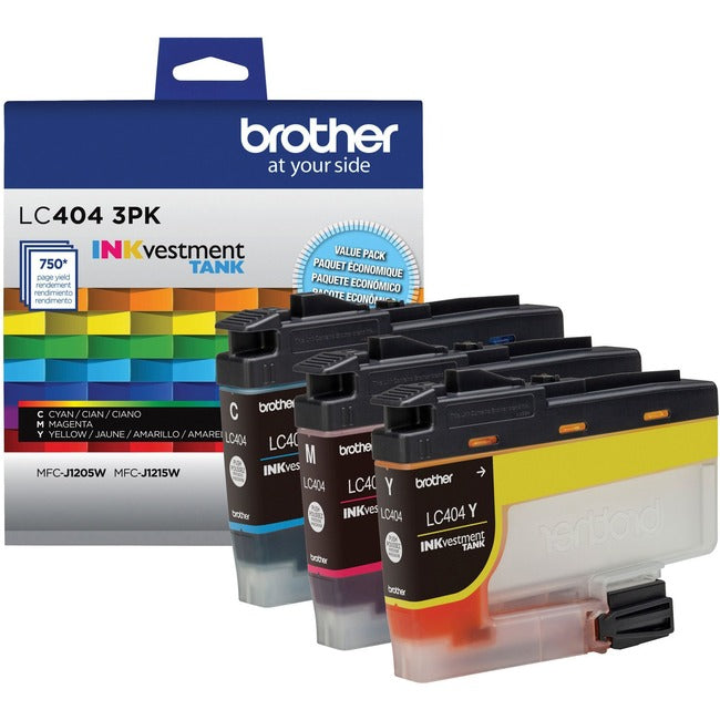 Brother INKvestment LC4043PK Original Standard Yield Inkjet Ink Cartridge - Cyan, Magenta, Yellow - 3 Pack