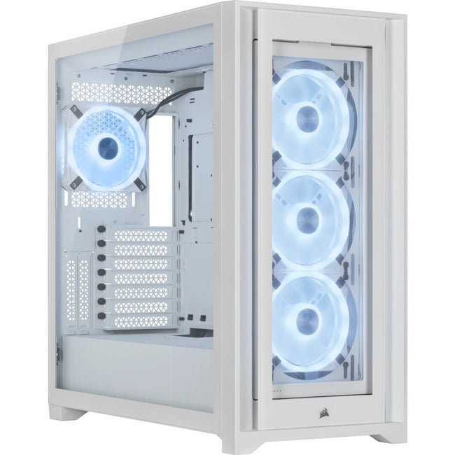 Boîtier ATX moyen-tour Corsair iCUE 5000X RGB QL Edition - Blanc véritable