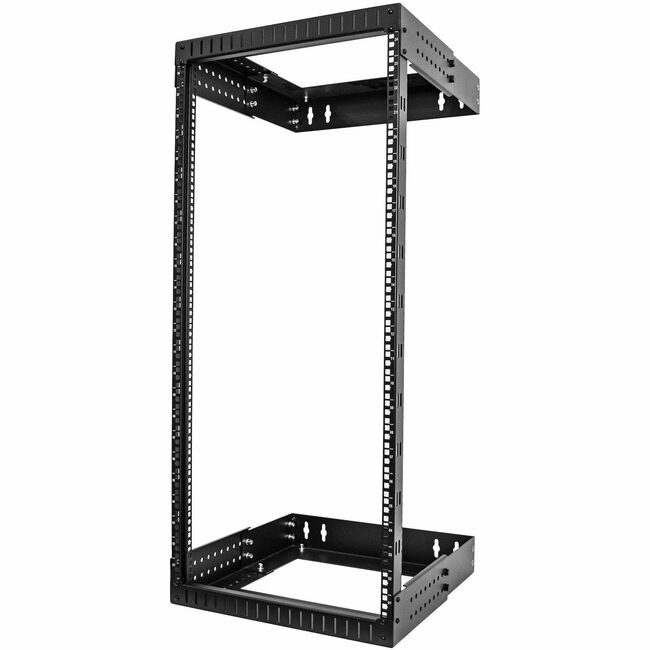 StarTech.com Rack réseau mural robuste à 2 montants 24U, rack serveur à cadre ouvert de 19 pouces avec profondeur réglable, rack de données pour équipement informatique~