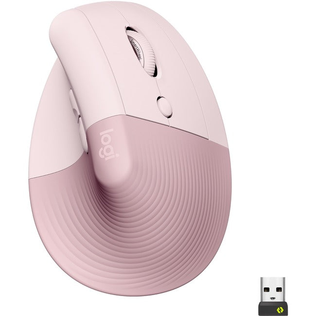 Souris ergonomique verticale Logitech Lift (rose)