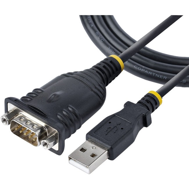 Câble USB vers série StarTech.com de 1 m, convertisseur DB9 mâle RS232 vers USB, adaptateur USB vers série, adaptateur de port COM avec Prolific IC