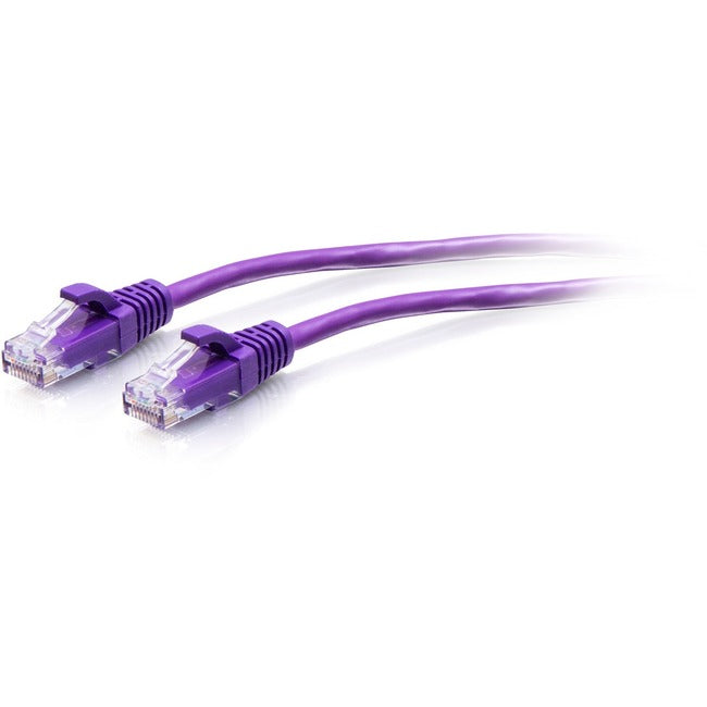Câble de raccordement Ethernet fin C2G Cat6a sans accroc non blindé (UTP) de 1 pi - Violet
