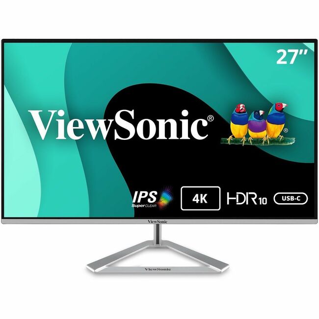 Moniteur LCD 4K UHD de 27 pouces ViewSonic VX2776-4K-MHDU - 16:9 - Argent