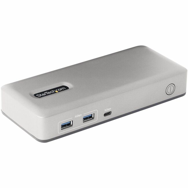 StarTech.com Station d'accueil USB-C pour deux écrans, station d'accueil multi-écrans DisplayPort et HDMI/VGA jusqu'à 4K 60 Hz, station d'accueil USB-C, hub USB 7x, alimentation 85 W