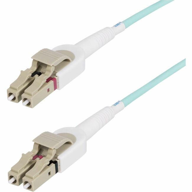 StarTech.com 5m (15ft) LC to LC (UPC) OM4 Switchable Fiber Optic Cable, 50/125µm, 100G Networks, Toolless Polarity Switching, LSZH