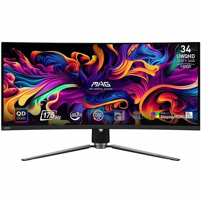Moniteur de jeu OLED incurvé MSI MAG 341CQP de 34 pouces UW-QHD - 21:9