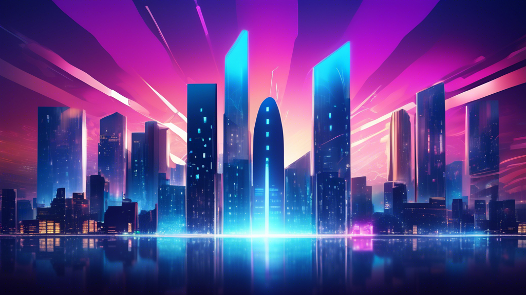 Digital artwork of Windows 11 logo shining over a futuristic cityscape, with two buildings prominently displaying the numbers 22621.3520 and 22631.3520.