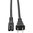 Power Cord - Power NEMA 1-15P - Male Left Gender - Power IEC 320 EN 60320 C7 - F