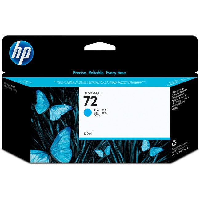 HP 72 (C9371A) Original Inkjet Ink Cartridge - Single Pack - Cyan - 1 Each