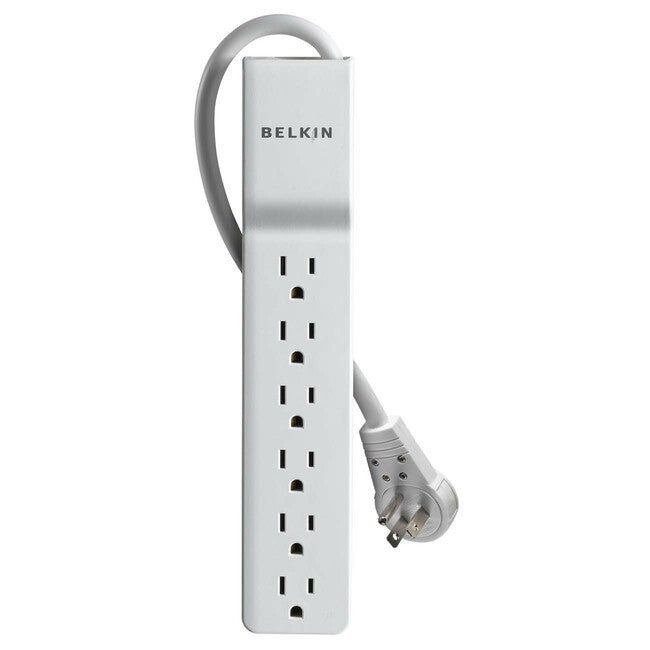 Belkin 6-Outlet Home And Office Surge Protector - Rotating plug - 6 foot cord - Black - 720 Joules