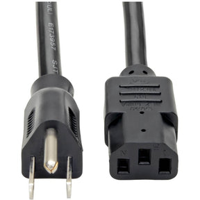 Power Cord - NEMA 5-15P - Male Left Gender - C13 - Female Right Gender - 2feet L