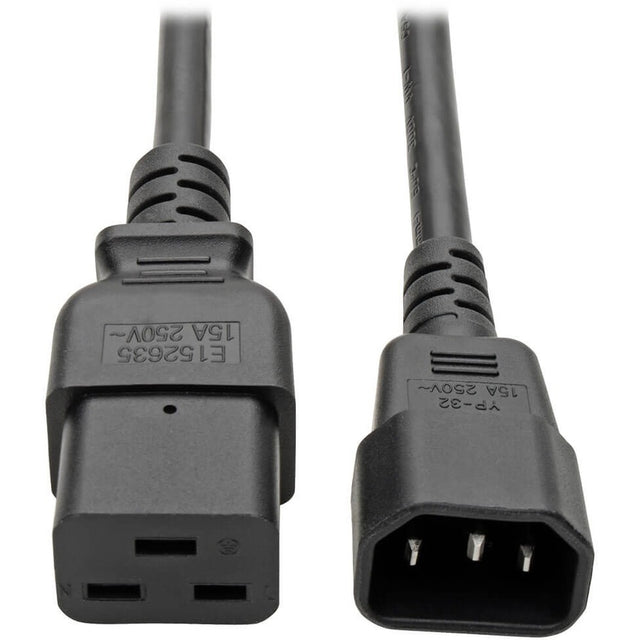 Tripp Lite series Power Cord, C19 to C14 - Heavy-Duty, 15A, 250V, 14 AWG, 2 ft.