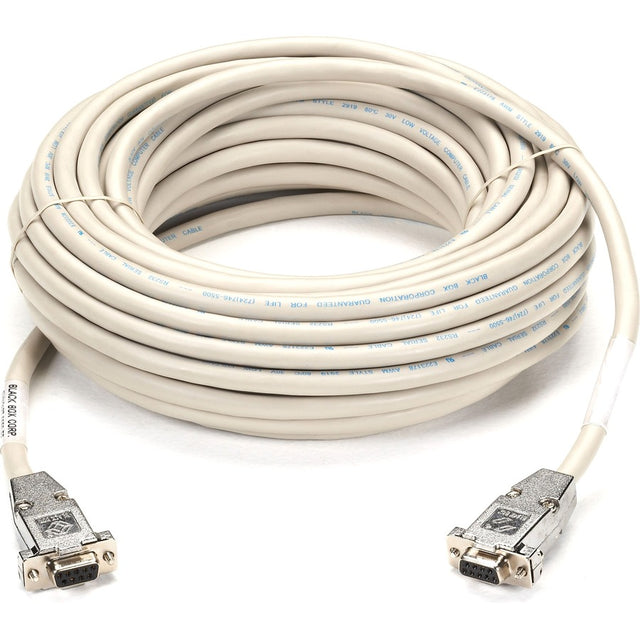 Black Box RS232 Shielded Null Modem Cable - Metal Hood, DB9 Female/Female, 50-ft. (15.2-m)