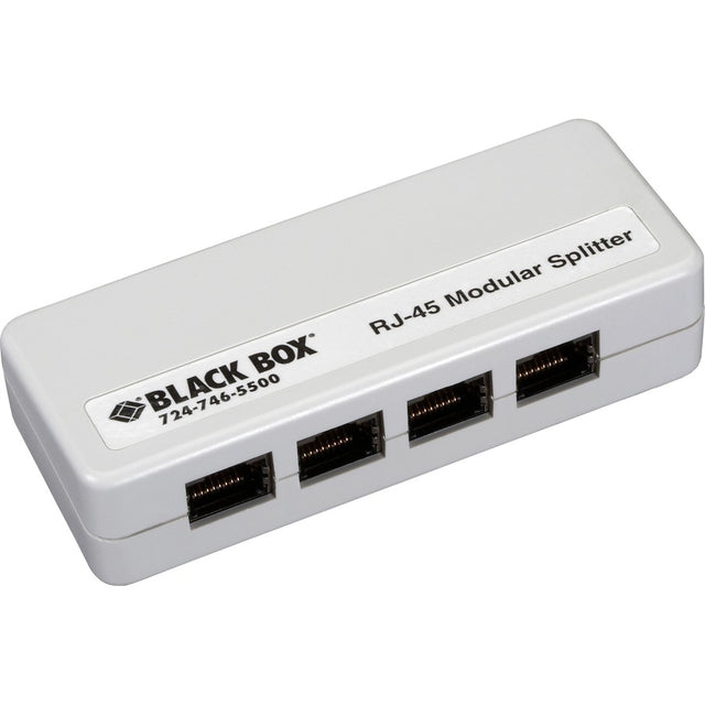 Black Box RJ45 Shielded Mod Splitter 1RJ45/4RJ45 A Pin