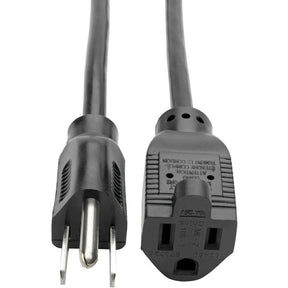 25-Foot Extension Cord, NEMA 5-15P to NEMA 5-15R - 10A, 120V, 18 AWG, Black