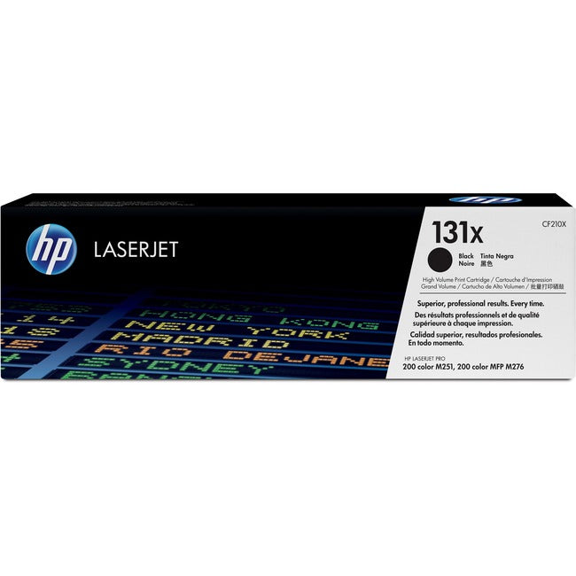 Cartouche de toner laser d'origine HP 131X (CF210X) - Paquet unique - Noir - 1 unité