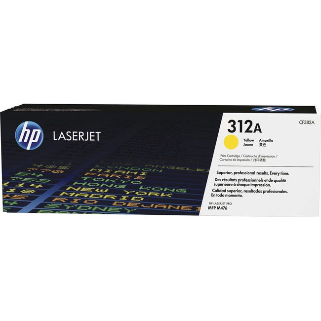 Cartouche de toner laser d'origine HP 312A (CF382A) - Paquet unique - Jaune - 1 unité