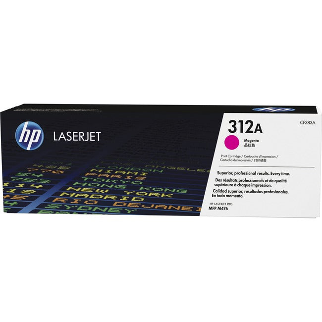 Cartouche de toner laser d'origine HP 312A (CF383A) - Paquet unique - Magenta - 1 unité