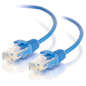 C2G 1ft Cat6 Slim Snagless Unshielded (UTP) Ethernet Cable - Blue