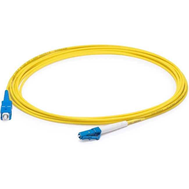 AddOn 15m SMF 9/125 Simplex SC/LC OS1 Yellow OFNR (Riser-Rated) Patch Cable