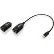 Extend USB 2.0 connections over CAT5/5e or CAT6 cable