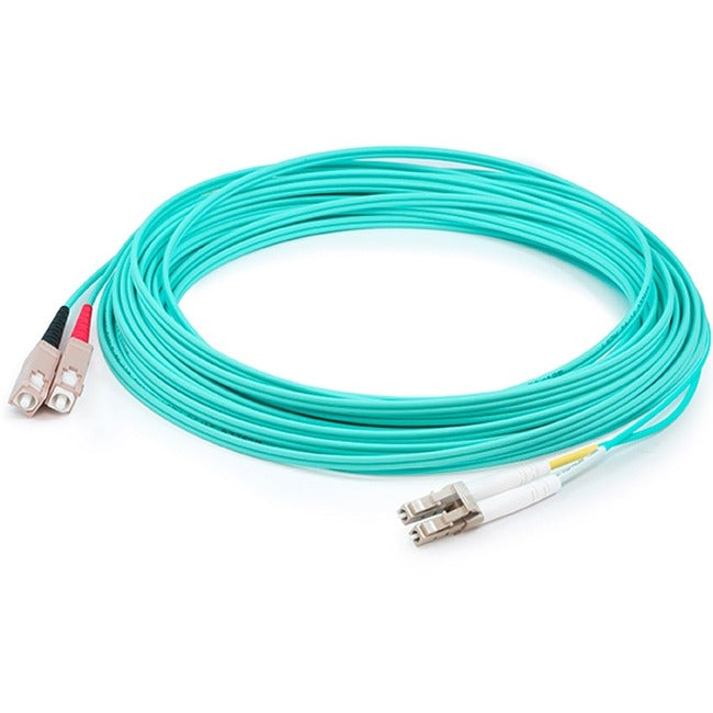 AddOn 20m Laser-Optimized Multi-Mode fiber (LOMM) Duplex SC/LC OM3 Aqua Patch Cable