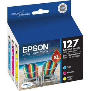 Epson DURABrite Ultra T127520 Original Extra High Yield Inkjet Ink Cartridge - Multi-pack - Cyan, Magenta, Yellow - 2 / Pack