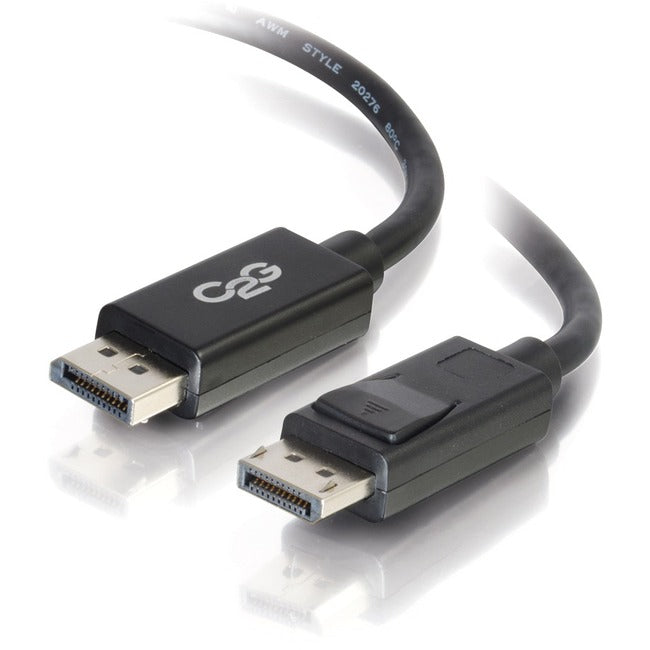 C2G 3ft DisplayPort Cable with Latches 8K UHD M/M - Black