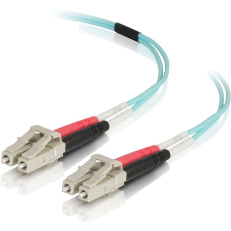 C2G 20m LC-LC 50/125 OM4 Duplex Multimode PVC Fiber Optic Cable - Aqua
