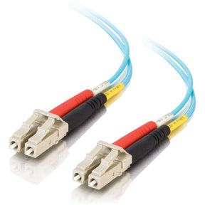 C2G 9m LC-LC 10Gb 50/125 OM3 Duplex Multimode PVC Fiber Optic Cable - Aqua