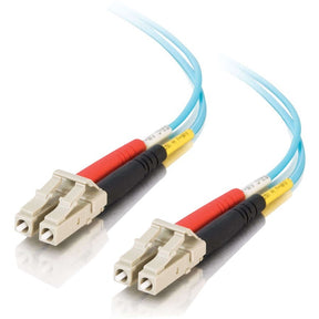 C2G 50m LC-LC 10Gb 50/125 OM3 Duplex Multimode PVC Fiber Optic Cable - Aqua