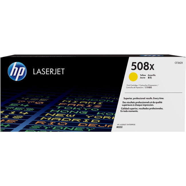 HP 508X (CF362X) Original High Yield Laser Toner Cartridge - Single Pack - Yellow - 1 Each