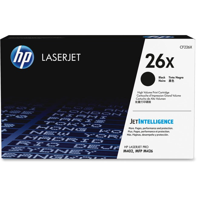 Cartouche de toner laser HP 26X d'origine à haut rendement - Pack noir