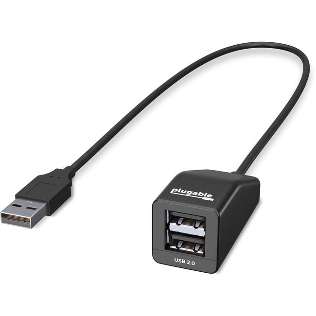 Plugable USB 2.0 2-Port High Speed Ultra Compact Hub Splitter (480 Mbps, USB 2.0, Compatible with Windows, Linux, macOS, Chrome OS)