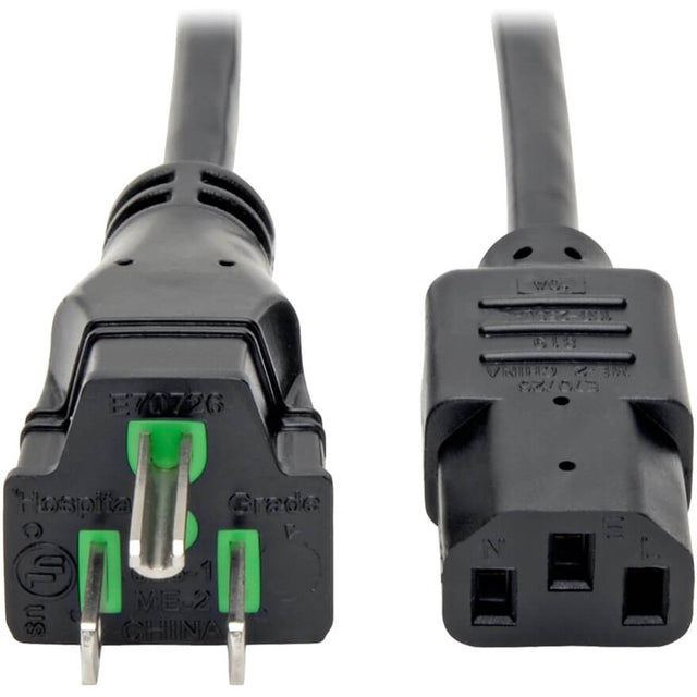 Power Cord - NEMA 5-15P - Male Left Gender - Power IEC 320 EN 60320 C13 - Female