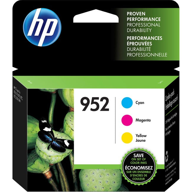 HP 952 Original Standard Yield Inkjet Ink Cartridge - Blister Pack - Cyan, Yellow, Magenta - 3 / Pack